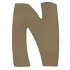 Image de Lettre majuscule N en bois MDF à décorer - 8 cm