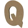Image de Lettre majuscule Q en bois MDF à décorer - 8 cm