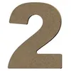 Image de Chiffre 2 en bois MDF à décorer - 8 cm