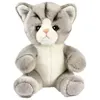 Image de Peluche chat gris et blanc Tetabizous - 17 cmH