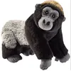 Image de peluche gorille noir et gris 24 cm