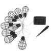 Image de Guirlande cage 10 ampoules KENY Noir Acier 3.90M