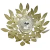 Image de Nenuphar solaire G4495 - Métal, or et verre craquelé - 7 lumens - 26 cm