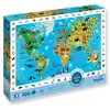 Image de Puzzle SentoSphère Cherche et trouve Planisphère des Animaux 100 pièces