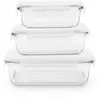 Image de PEBBLY SET DE 3 PLATS/ BOITES EN VERRE