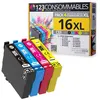 Image de 123CONSOMMABLES - 16XL - Pack de 4 Cartouches d'encre Compatible avec Epson Workforce WF-2750 WF-2760 WF-2660 WF-2650 WF-2630 WF-2540 WF-2530 WF-2510 WF-2010