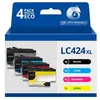 Image de Pack compatible BROTHER LC424, 4 cartouches