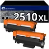 Image de 123CONSOMMABLES - TN2510XL - Toner compatible pour Brother TN-2510 TN2510 TN2510XL TN 2510XL pour Brother MFC-L2800DW HL-L2400DWE DCP-L2627DWE MFC-L2827DW HL-L2445DW MFC-L2860DW (2 Noir)