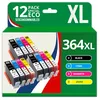 Image de 123CONSOMMABLES - 364XL - Cartouche d'encre Compatible avec HP 364 364XL pour Officejet 4620 4610 4622 Deskjet 3070A 3520 3524 Photosmart 5520 5510 5511 5512 (3 Noir / 3 Cyan / 3 Magenta / 3 Jaune)