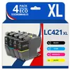 Image de 123CONSOMMABLES - LC421XL - Cartouches d'encre Compatible pour Brother LC421 LC 421XL pour imprimante Brother MFC-J1010DW DCP-J1140DW DCP-J1050DW (Pack de 4)