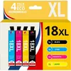Image de 123CONSOMMABLES - T18XL - Cartouches d'encre Compatible avec Epson 18XL pour Imprimante Expression Home XP100 XP102 XP200 XP202 XP205 (Pack 4)