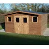 Image de Abri de jardin 15.14m² brun doré Habrita tha4030.02t