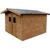 Image de Abri de jardin sans plancher 10.33 m2 brun doré Habrita the 3224.02 t