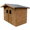 Image de Abri de jardin 7.42m² brun doré Habrita the2420.02t