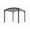 Image de Pergola arche en acier 11.22 m² gris Habrita per3433gn