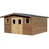 Image de Abri de jardin 19,69m² brun doré Habrita tha4040.02t