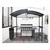 Image de Carport barbecue autoportant a double toit finition epoxy gris anthracite, altcar2415ac