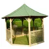 Image de Pavillon octogonal 8.78m² bois naturel Habrita kic35