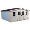 Image de Abri de jardin sans plancher 16.81 m² bois naturel Habrita ba 4040.02 n