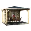 Image de Pool House Blueterm - 2 parois avec ventelles mobiles orientables Atout Loisir Longueur : 3.53 m, Largeur : 3.49 m