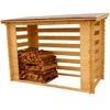 Image de Abri range-bûches fermé et esthétique 1.90 m² avec structure de bois Habrita rb2311