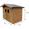Image de Abri de jardin 7.81 m2 brun doré Habrita tha 2421.02 t