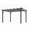 Image de Pergola aluminium gris anthracite poteaux 10x10 cm Habrita per4030gg