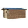 Image de Abri thermabri madriers 28 mm sans plancher bois thermo chauffé double pente, bac acier Habrita tha4050.02t