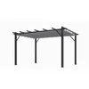 Image de Pergola aluminium gris anthracite poteaux 10x10 cm Habrita per4030gn