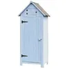 Image de Armoire cabine de rangement 0.41m² bleu Habrita arm0805