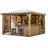 Image de Pool House Blueterm - 2 parois avec ventelles mobiles orientables et 2 comptoirs Atout Loisir Longueur : 3.53 m, Largeur : 3.49 m