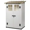 Image de Abri mural résine 1,32 m2 beige/marron Habrita evo 100