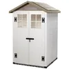 Image de Abri de jardin résine 1,97 m2 beige/marron Habrita evo 120