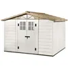 Image de Abri de jardin en résine 8,06 m2 beige/marron Habrita evo 280