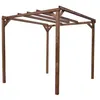 Image de Pergola en bois thermo chauffé 8.88 m² sans couverture Habrita th3030
