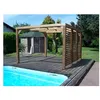 Image de Pergola thermauvent en bois thermo chauffé avec vantelles mobiles sur mur 10.67 m² Habrita tho3531v