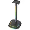 Image de Support casque gamer - K-STAND-NEON RGB - HUB USB/USB-C - Filaire - Éclairage RGB - Noir