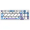Image de Clavier gaming The G-LAB Keyz Elite 400 RGB Triple Mode AZERTY Mecanique Blanc/Bleu