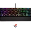 Image de The G-Lab USB KEYZ Rubidium Clavier Mécanique Gaming AZERTY FR Haute Performance, RGB 100% Personnalisable, Anti-Ghosting, Repose-Poignet - Compatible avec PC ,PS4, et Xbox (Noir)