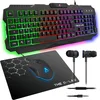 Image de Combo gaming G-Lab Helium - Souris réactive - Clavier rétro éclairé - Ecouteurs intra - Tapis de souris antidérapant - Noir