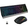 Image de The G-Lab Combo Tungsten - Ensemble Clavier et Souris Gamer sans Fil Rétro Éclairés - Clavier Gaming Wireless AZERTy + Souris Gamer Wireless 2400 DPI - Pack Clavier Souris sans Fil pour PC PS4 PS5