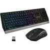Image de Pack Gaming Clavier + Souris sans fil The G-Lab Combo Tungsten RVB Noir