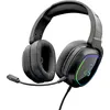 Image de The G-Lab - Casque Gaming, Korp Radium Casque Gamer avec Micro Detachable, Casque de Jeu avec LED Lumière, Casque Fil Gaming Son Stéréo Bass 3.5mm Jack Compatible avec PS4/PS5/Xbox/Switch/PC (Noir)
