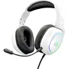 Image de The G-Lab - Casque Gaming, Korp Radium Casque Gamer avec Micro Detachable, Casque de Jeu avec LED Lumière, Casque Fil Gaming Son Stéréo Bass 3.5mm Jack Compatible avec PS4/PS5/Xbox/Switch/PC (Blanc)