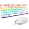 Image de Pack gaming filaire TKL 2-en-1 The G-Lab Combo Mercury clavier Azerty et souris Blanc