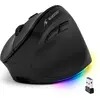 Image de Bluestork Souris sans fil ergonomique Ergo Lumi pour droitier (Noir) (Sans fil), Souris, Noir
