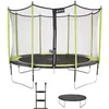 Image de Kangui Trampoline de jardin 365 cm + filet de sécurité + échelle + bâche de protection JUMPI Vert/Noir 360