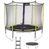Image de Trampoline de jardin 305 cm + filet de sécurité + échelle + bâche de protection JUMPI Vert/Noir 300