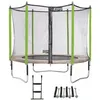 Image de KANGUI Trampoline de jardin 305 cm + filet de sécurité + échelle + kit d'ancrage JUMPI Taupe/Vert 300
