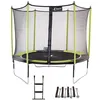 Image de KANGUI Trampoline de jardin 305 cm + filet de sécurité + échelle + kit d'ancrage JUMPI Vert/Noir 300